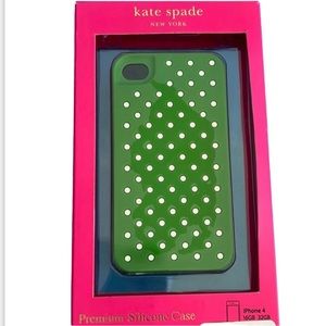 Kate Spade New York Green / White Polka Dots iPhone 4 / 4s Case